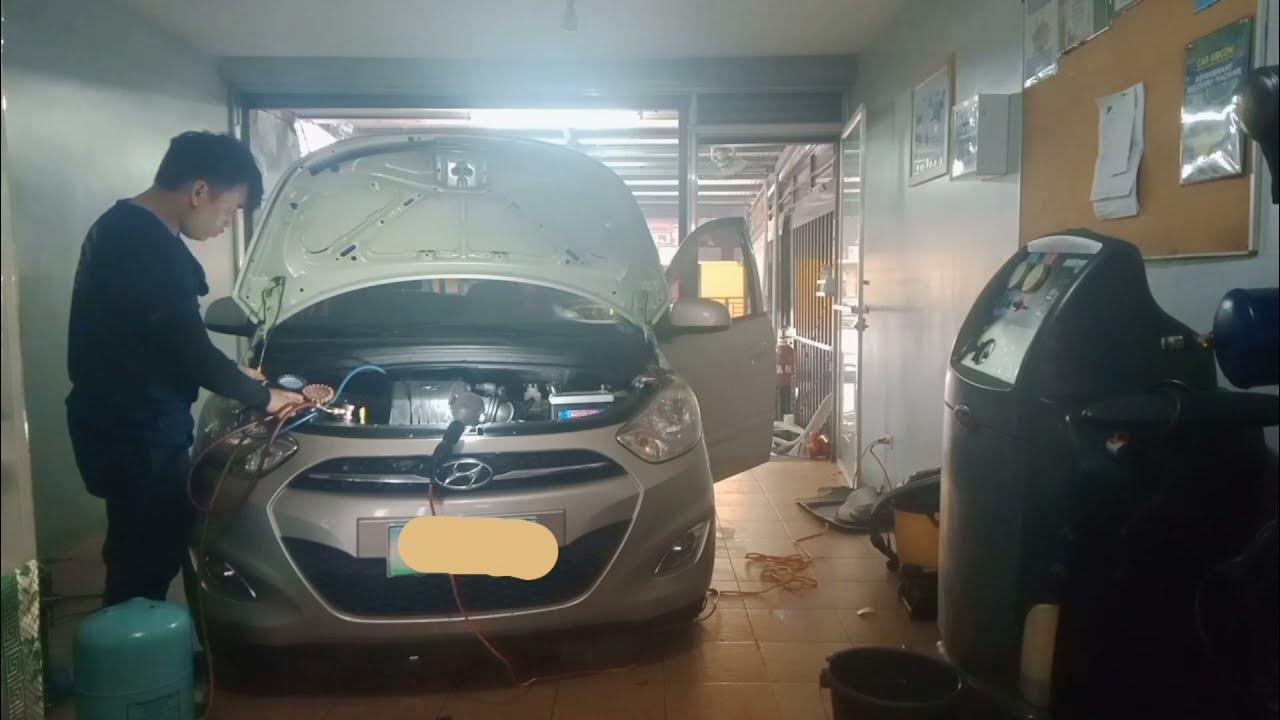 HYUNDAI I10 AC CLEANING, REPLACE EVAPORATOR, DRIER, EXPANSION VALVE AND