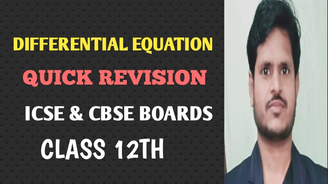 NCERT l Maths Solution|Class 12th|Differential Equation| 2026||PYQs| One Shot