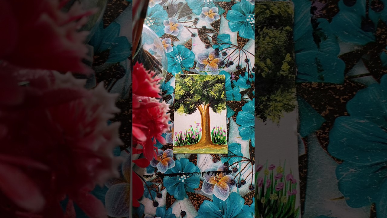 Easy Tree 🌳 painting