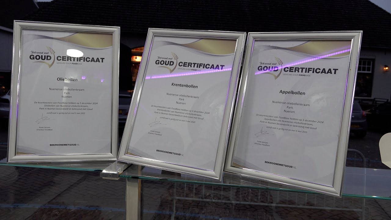 Driemaal GOUD voor de Nuenense Oliebollenkraam