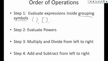 Chapter 1.2.1: Using the Order of Operations