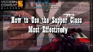 Modern Combat 5: How to Use the Sapper Class Most Effectively / KR-15 Gameplay