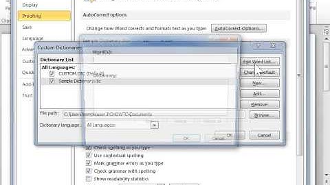 Add a Word or Phrase to a Custom Dictionary - Word 2010