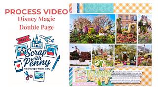 Scrapbook Process | Double Page | “Topiary Disney” | Disney | Kellybell Designs | Layout 138