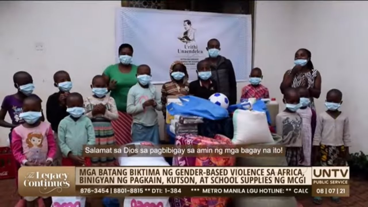 Gender-based violence victims sa Africa, binigyan ng pagkain, kutson, school supplies ng MCGI