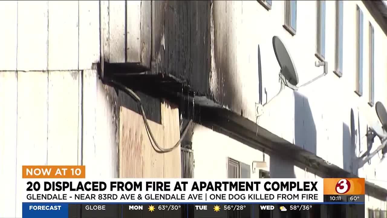 20 displaced after Glendale apartment fire - YouTube