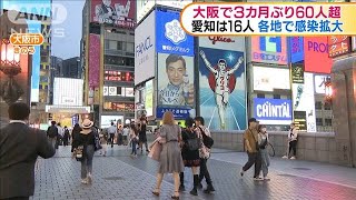 各地で感染広がる　大阪で3カ月ぶりに60人超え(20/07/16)