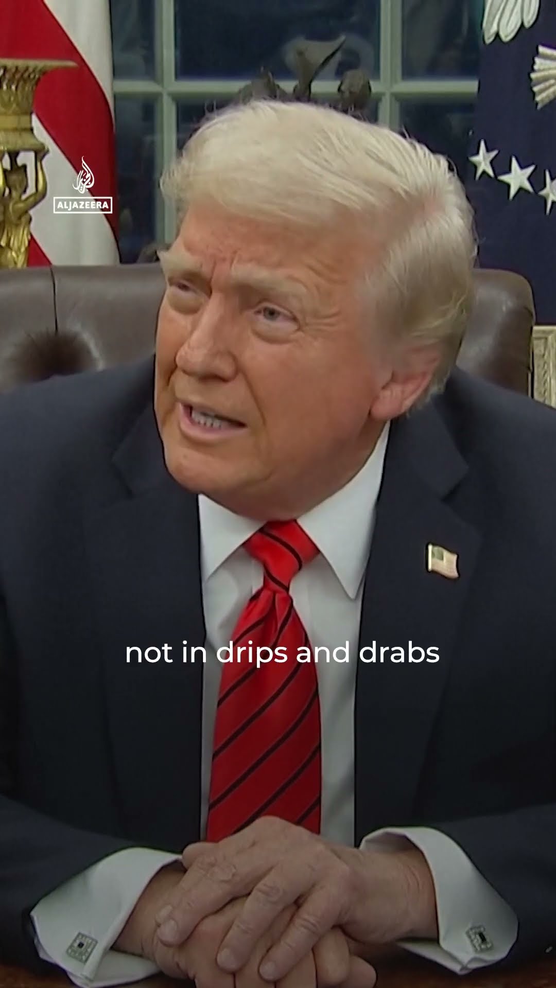 Trump says Gaza ceasefire should end on Saturday if captives not freed | AJ#shorts