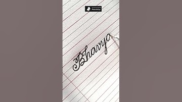 Bhavya - How to write name in beautiful cursive 🖋️✨#handwriting #cursive #shorts