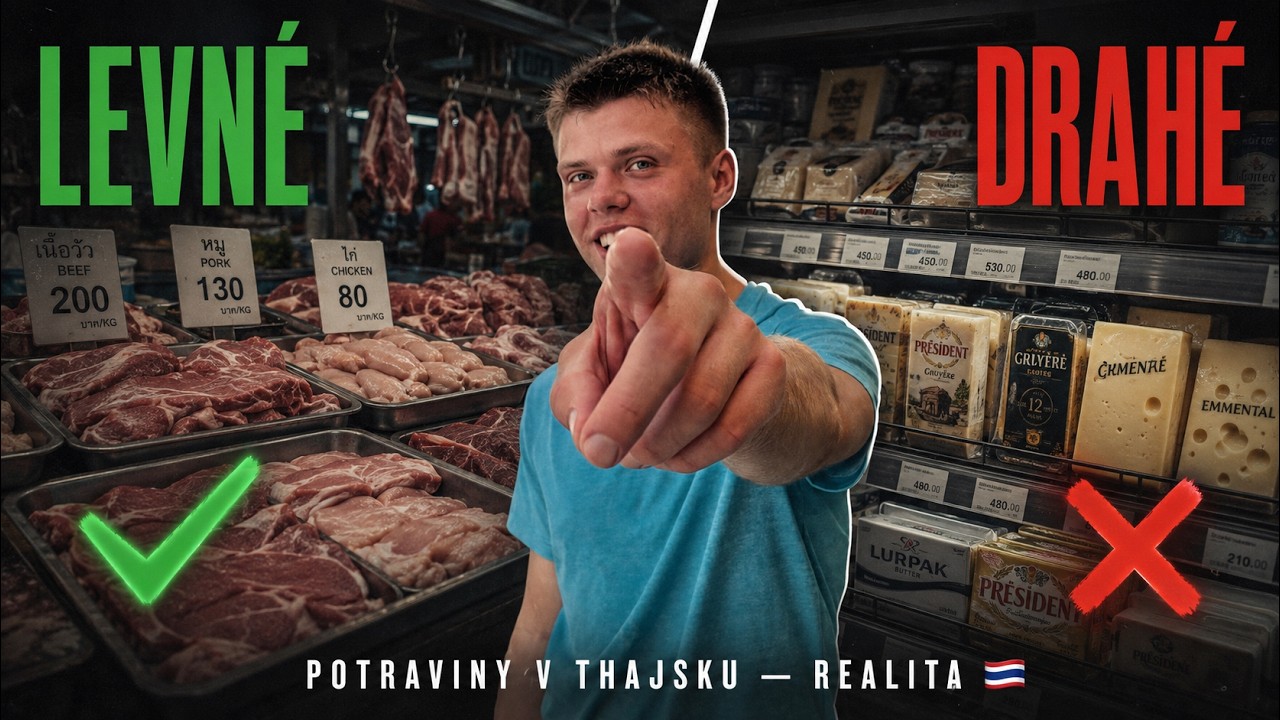 Náhled videa: Ceny potravin v Thajsku 2026: maso, ovoce, sýry, pivo
