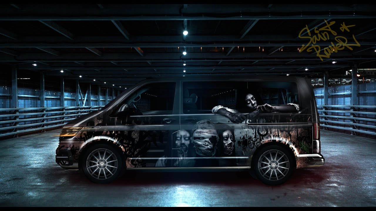VOLKSWAGEN Multivan 2020 Walking Dead WRAP DESIGN by Saint Raver