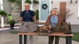Martha Stewart Waxed Canvas Garden Tool Bag on QVC