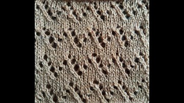 Узор "Ажурный зигзаг"2. Вязание с нуля. Узоры спицами. Вяжем вместе.