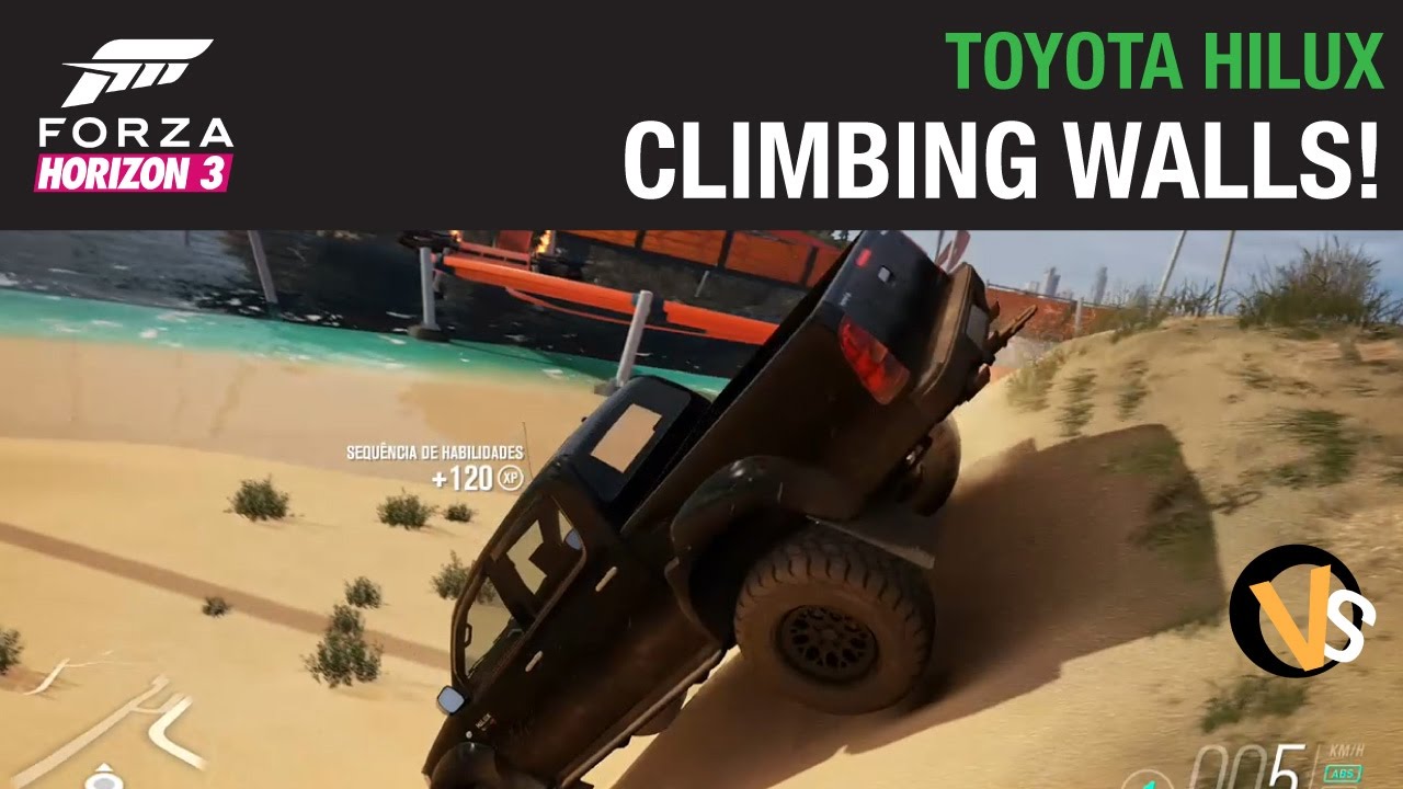 Toyota Hilux climbing walls! Forza Horizon 3 Hot Wheels Expansion - YouTube