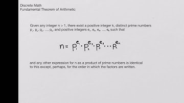 Discrete Math - Fundamental Theorem of Arithmetic