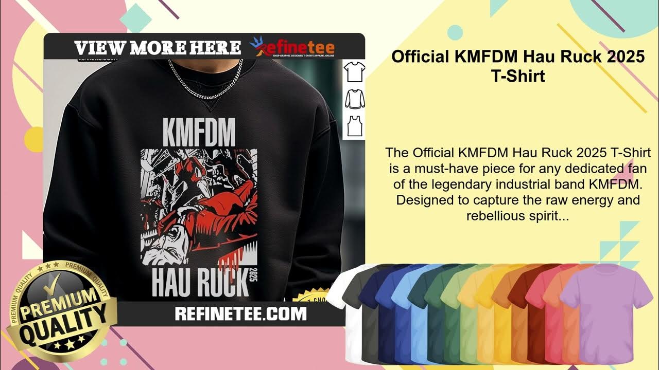 Official KMFDM Hau Ruck 2025 T-Shirt Official KMFDM Hau Ruck 2025 T-Shirt