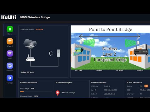 Wireless Long Range WiFi Bridge Installation