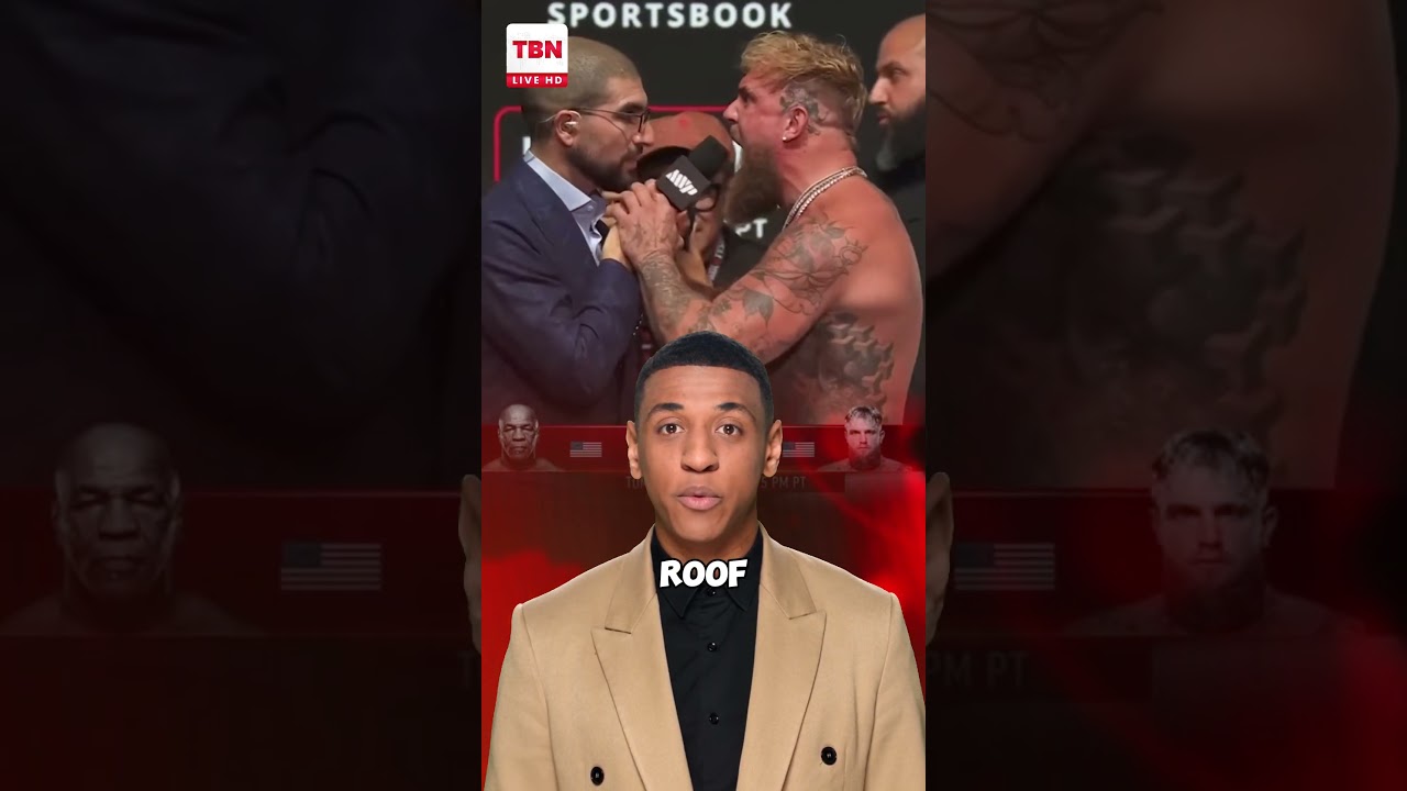 Mike Tyson SLAPS Jake Paul Ahead Of Fight #shorts #short #viralvideo #trending #boxing #mma #reels