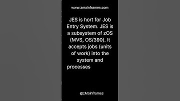 What is JES in mainframe computers? #zmainframes
