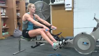 Kim Crow W1x from Australia rowing the RP3 Rowing machine Kim Crow W1x from Australia rowing the RP3 Rowing machine