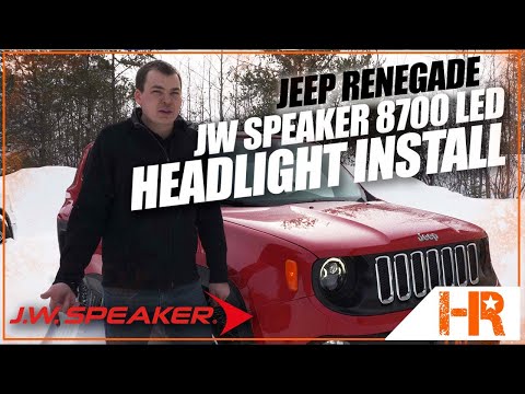 Jeep Renegade JW Speaker 8700 LED Headlight Install Step By Step How To