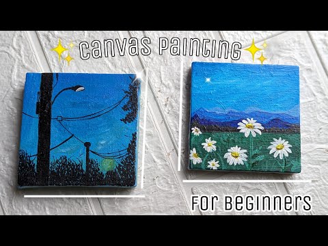 30 Easy Painting Ideas for Beginners, Simple Canvas Painting Ideas for –  artworkcanvas