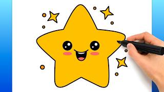 How To Draw A Cute Star (Easy Drawing Tutorial)