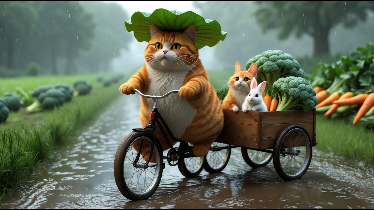 Ginger Cat Saved a Baby Rabbit — Who Finally Feels a Mother's Love Again💕