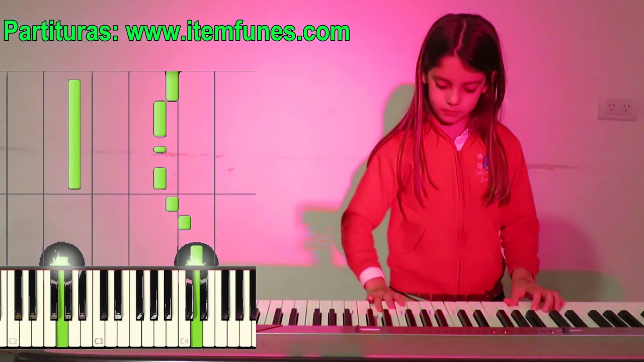 LIBRE SOY - Frozen - Cover en Piano de Niña Alumna de ITEM Funes - Tutorial Fácil Partitura Easy