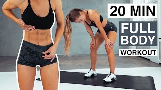 20 MIN FULL BODY WORKOUT Intense Routine, No Equipment