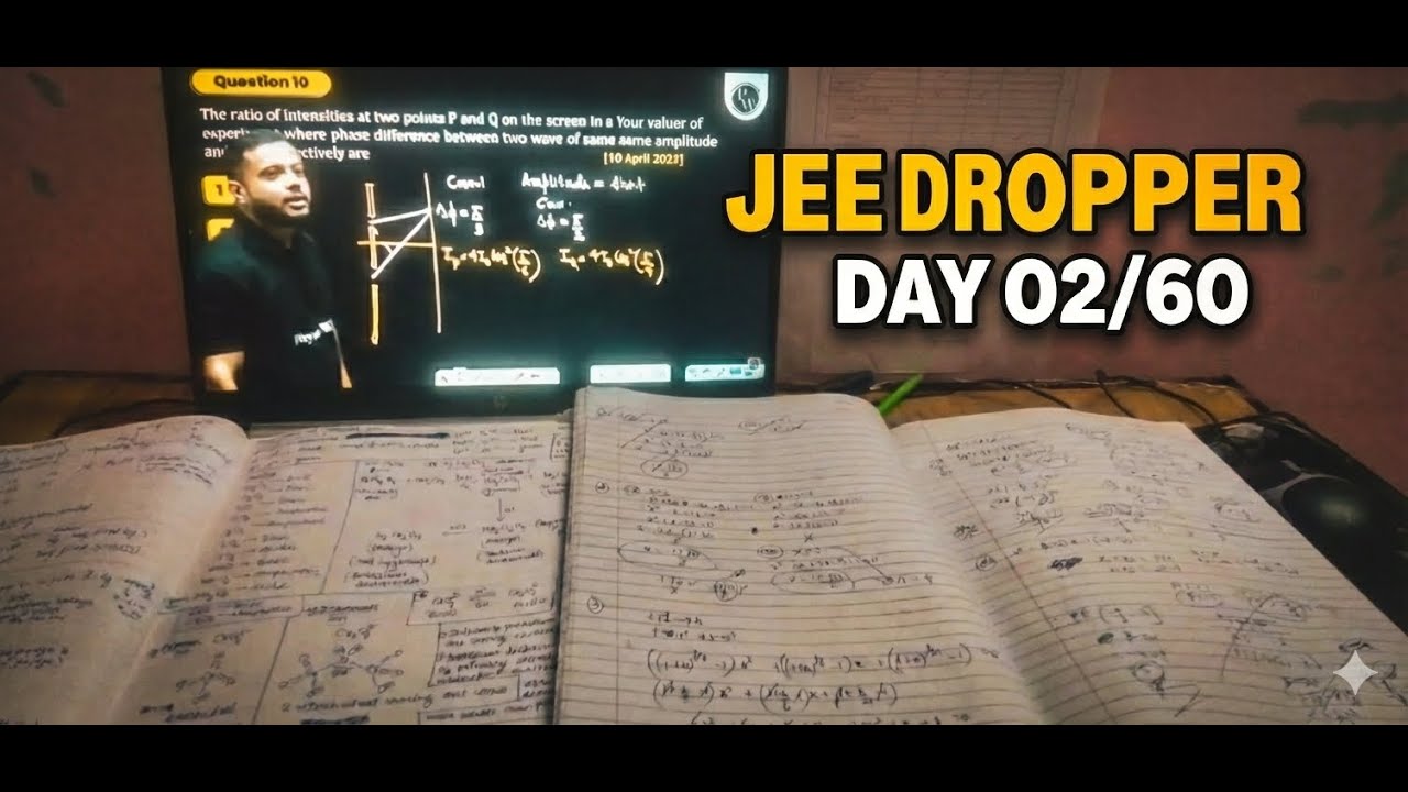 Day 02/60 || Study progress update🔥|| JEE dropper 2026