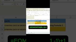 Excel Trick: First Day of Month (2 Easy Formulas) 🔥