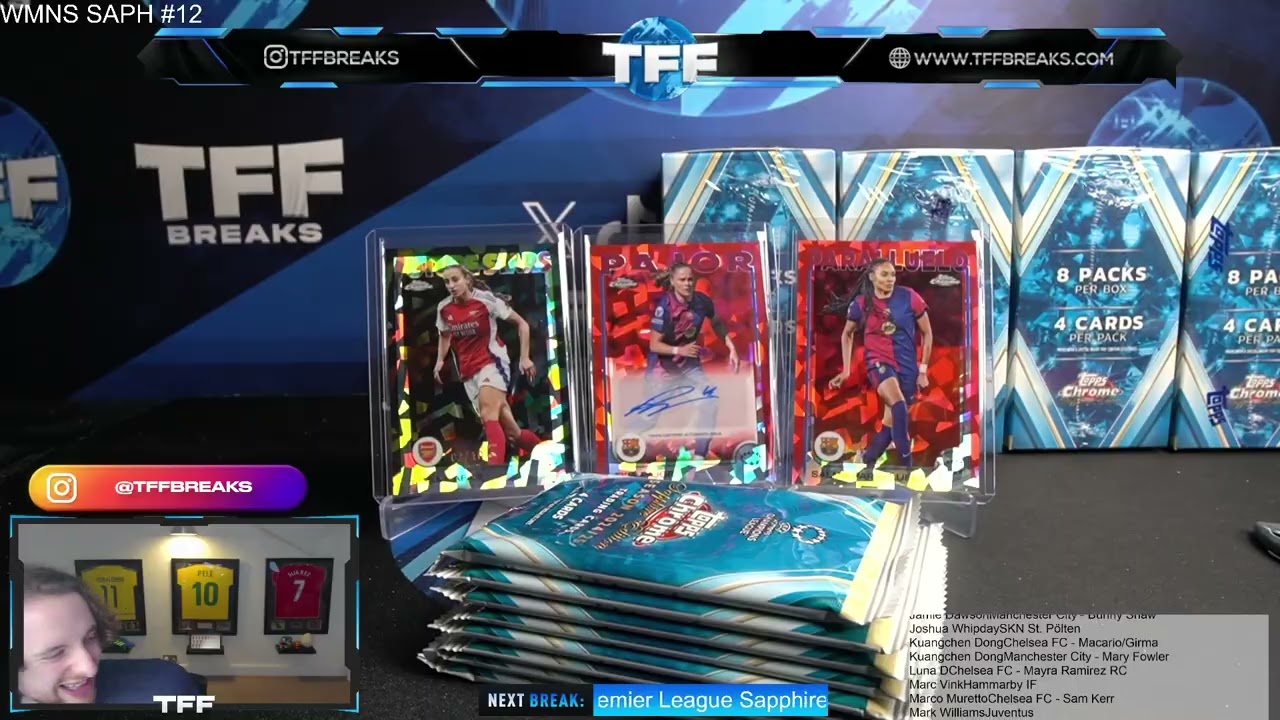 2024/25 Topps Chrome UEFA Women's Sapphire UCL Soccer 10 Hobby PYT/PYP #12