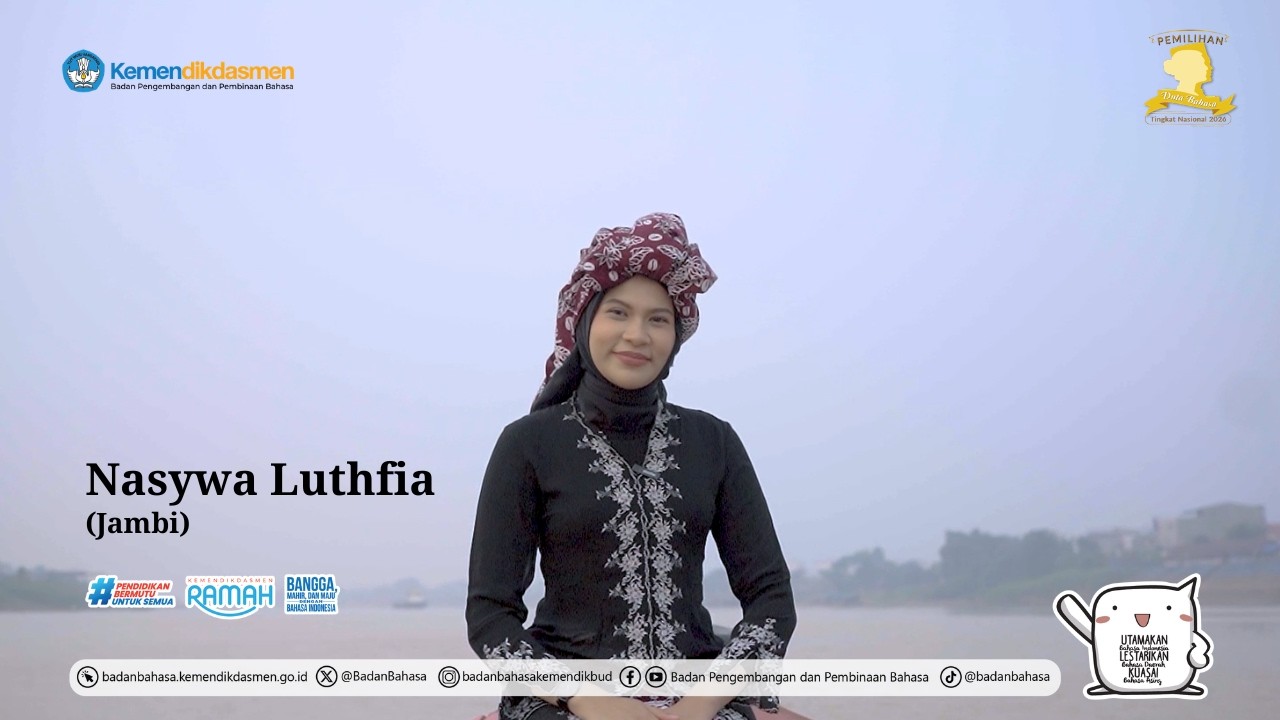 Nasywa Luthfia Alfi, Duta Bahasa Nasional 2026, Provinsi Jambi