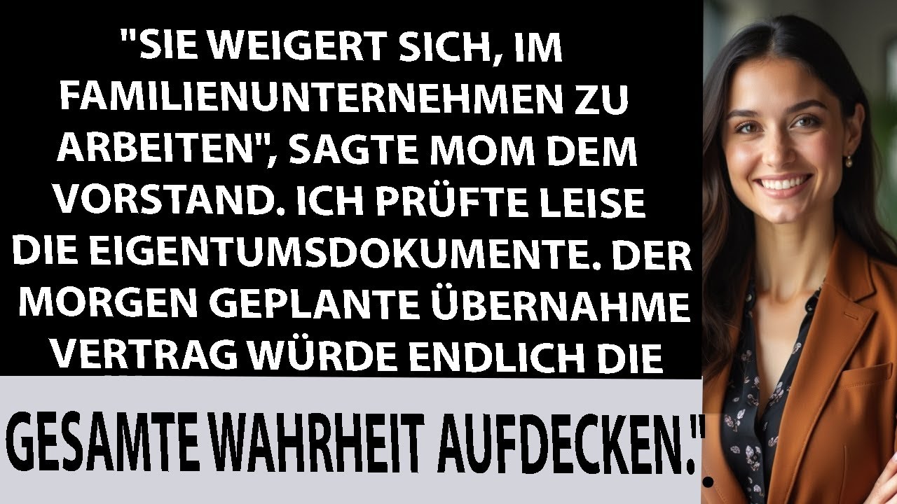 Sie sagten such dir einen Job wie Papa, doch der Eigentümer des Konzerns trat ruhig ein und grü