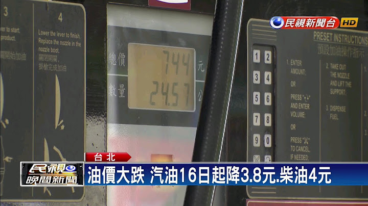 油價創4年新低! 汽油16日起降3.8元.柴油4元－民視新聞 - 天天要聞