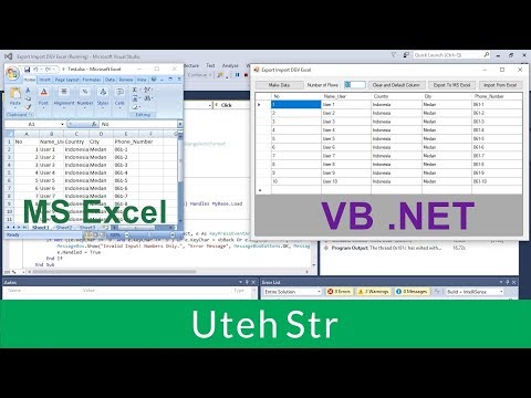 Visual Basic .Net | Export DataGridView to Excel and Import Excel to DataGridView with VB .NET