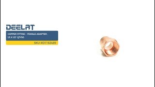 Copper Fitting - Female Adapter , 1/2 x 1/2' QTY50     SKU #D1162489