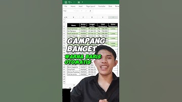 Cara membuat warna baris otomatis berdasarkan data cell | #belajarexcel #microsoftexcel #tutorial