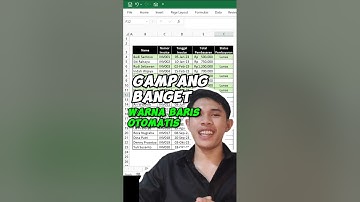 Cara membuat warna baris otomatis berdasarkan data cell | #belajarexcel #microsoftexcel #tutorial