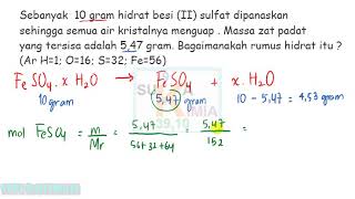 Konsep Mudah Menentukan rumus Kimia Suatu Hidrat (Stokiometri)- Kimia SMA