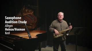 SAXOPHONE Audition Etude, Allegro, Heinze/Voxman