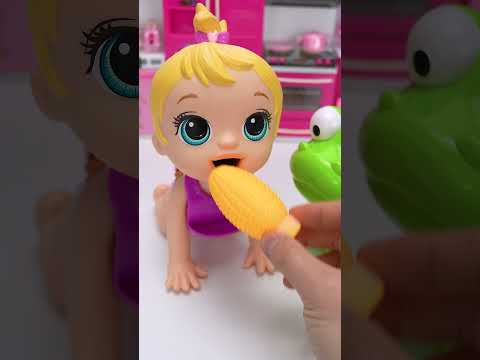 Satisfying Miniemouse and Pororo Eat Corn and Eggs Set Toys | ASMR Unboxing with Bonnie