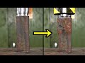 Forcing Too Large Shaft into Steel Tube with Hydraulic Press