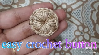 Crochet button tutorial