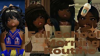 Fall school morning routine 🍂 | Bloxburg Roleplay