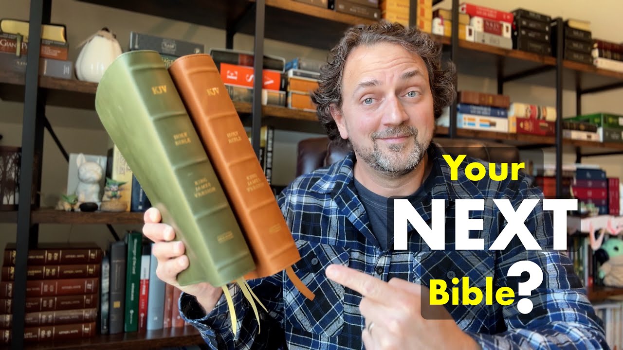 GIANT PRINT 👉 KJV Handcrafted Collection | Marbled Calfskin Leather