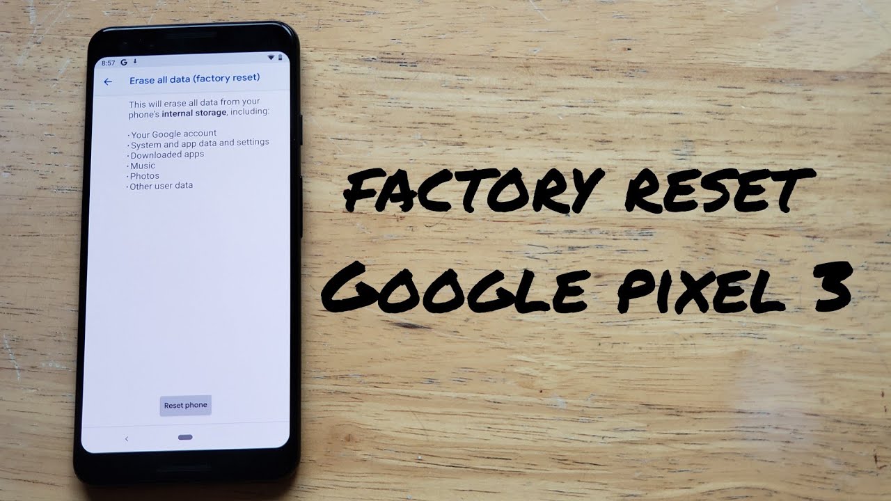 How to factory reset a Google pixel 12