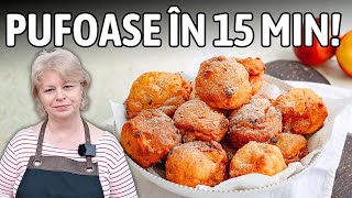 N-ai făcut gogoși niciodată? Încearcă rețeta de gogoși rapide cu praf de copt, mere și stafide!