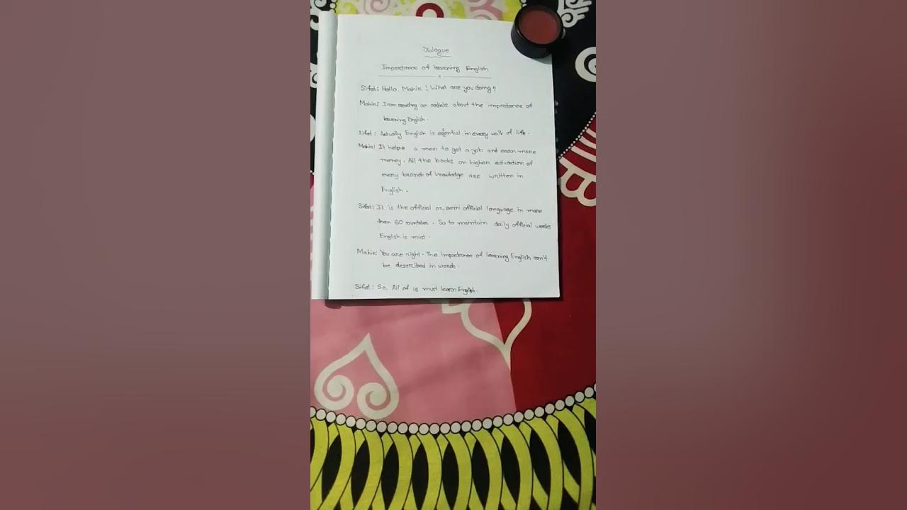 Dialogue. Importance of learning English YouTube